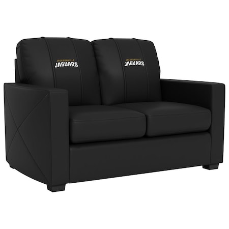 Dreamseat Silver Loveseat with Jacksonville Jaguars Secondary Logo XZ7759003LSCDBK-PSNFL20086